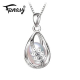 Freshwater Pearl Cage Pendant Necklace 925 Sterling Silver Boho Gothic Jewelry