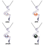 925 Silver Freshwater Pearl Necklace Pendant for Office Women