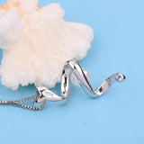 925 Silver Freshwater Pearl Necklace Pendant for Office Women