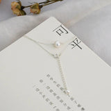 Freshwater Pearl Necklace 925 Silver Chain for Women Wedding