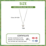 925 Silver Pendant Pearl Choker Necklace for Women
