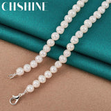 925 Silver Freshwater Pearls Necklace Wedding Jewelry