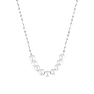 925 Sterling Silver Pearl Necklace Women Pendant Jewelry