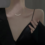 925 Sterling Silver Pearl Necklace Women Pendant Jewelry
