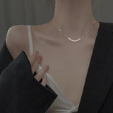 925 Sterling Silver Pearl Necklace Women Pendant Jewelry