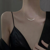 925 Sterling Silver Pearl Necklace Women Pendant Jewelry