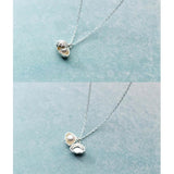 Sterling Silver Shell Necklace with Freshwater Pearl Pendant