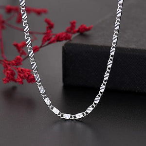 925 Sterling Silver 3mm Smooth Chain Necklace for Women Men Anti-allergic