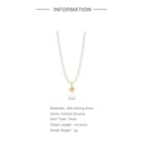 S925 Silver Pearl Star Moon Pendant Necklace for Women