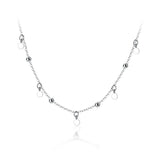 TrustDavis Choker Necklace Link Chain Party Small Tassel Circle Beads Charm