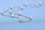 925 Silver 12 PCS 6mm Pearl Box Chain Choker Necklace
