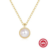 S925 Sterling Silver Pearl Wedding Necklace for Women