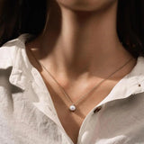 S925 Sterling Silver Pearl Wedding Necklace for Women