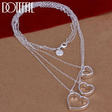Sterling Silver Heart Pendant Necklace - Wedding Jewelry