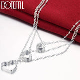 Sterling Silver Heart Pendant Necklace - Wedding Jewelry