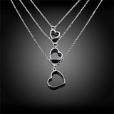 Sterling Silver Heart Pendant Necklace - Wedding Jewelry