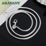 925 Silver 3MM Link Chain Necklace Unisex Jewelry