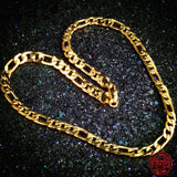 18K 8MM Flat Necklace Chain for Men Women Jewelry