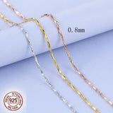 925 Sterling Silver Necklace Chain for Pendant DIY Jewelry