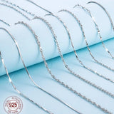 925 Sterling Silver Necklace Chain for Pendant DIY Jewelry
