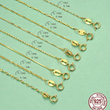 925 Sterling Silver Necklace Chain for Pendant DIY Jewelry