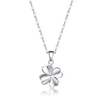 925 Silver Necklace Lucky Clover Pendant Jewelry Women Birthday Gift