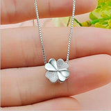 LUKENI Lucky Clover Pendant Necklace 925 Sterling Silver Lady Jewelry