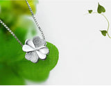 LUKENI Lucky Clover Pendant Necklace 925 Sterling Silver Lady Jewelry
