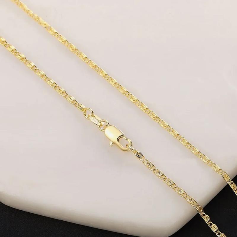 925 Silver Chain Necklace 2MM for Wedding Gift