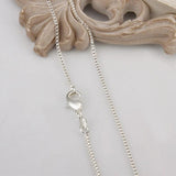 925 Sterling Silver Slim Box Chain Necklace Women Girls 16-24inch Jewelry