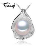 925 Silver Freshwater Pearl Necklace Pendant Jewelry For Women