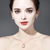 925 Silver Freshwater Pearl Necklace Pendant Jewelry For Women