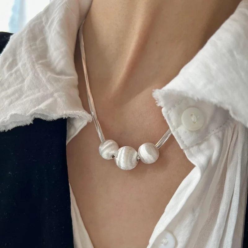 925 Sterling Silver Geometric Necklace for Women