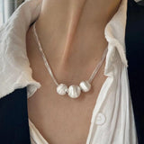 925 Sterling Silver Geometric Necklace for Women