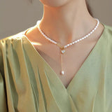 925 Silver Pearl Shell Heart Choker Necklace Women Fine Jewelry
