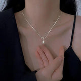 925 Silver Pearl Knot Choker Necklace Women Fine Jewelry