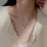 925 Silver Pearl Knot Choker Necklace Women Fine Jewelry