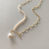 Baroque Freshwater Pearl 14K Filled Chain Necklace for Women