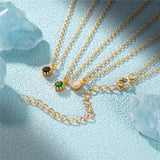 S925 Green Zircon Wedding Necklace for Women