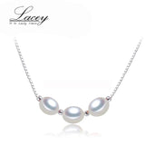 Freshwater Pearl Necklace For Women,925 Silver Chain Pearl Necklace Fine Jewelry