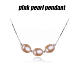 Freshwater Pearl Necklace For Women,925 Silver Chain Pearl Necklace Fine Jewelry