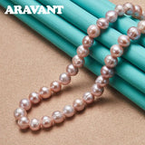 925 Silver Pearl Necklace Chain for Women Wedding Jewelry