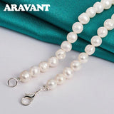 925 Silver Pearl Necklace Chain for Women Wedding Jewelry