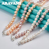 925 Silver Pearl Necklace Chain for Women Wedding Jewelry
