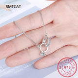 Geometric Zircon Charm Bracelet for Women Double Circle Design
