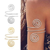 Spiral Arm Cuff Swirl Bangle Bracelet Egyptian Costume Accessory