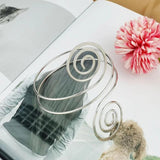 Spiral Arm Cuff Swirl Bangle Bracelet Egyptian Costume Accessory