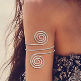 Spiral Arm Cuff Swirl Bangle Bracelet Egyptian Costume Accessory