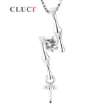 925 Sterling Silver Bamboo Pearl Pendant Mounting