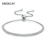 Moissanite Tennis Bracelet 925 Silver Adjustable Sparkling Lab Diamond